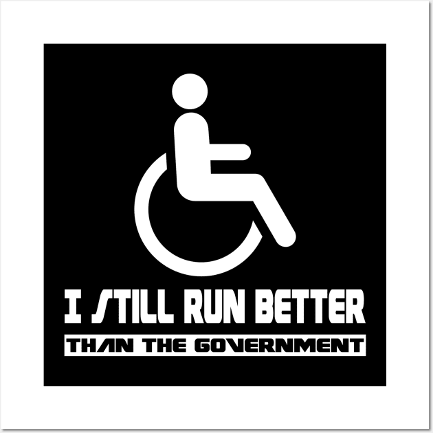 Wheelchair Disability Gift Funny Handicap Wall Art by Horisondesignz